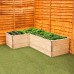 L Shaped Wooden Raised Bed